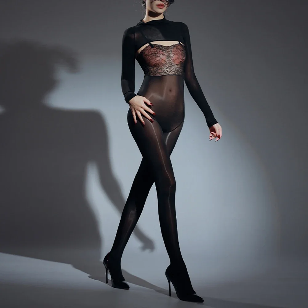 Women's Lingerie Lace Suspenders Glossy Hollow Underwear See Through Sexy Bodysuit Tights Jumpsuit Breathable Leotard Leggings
Women's Lingerie Lace Suspenders Glossy Hollow Underwear See Through Sexy Bodysuit Tights Jumpsuit Breathable Leotard Leggings