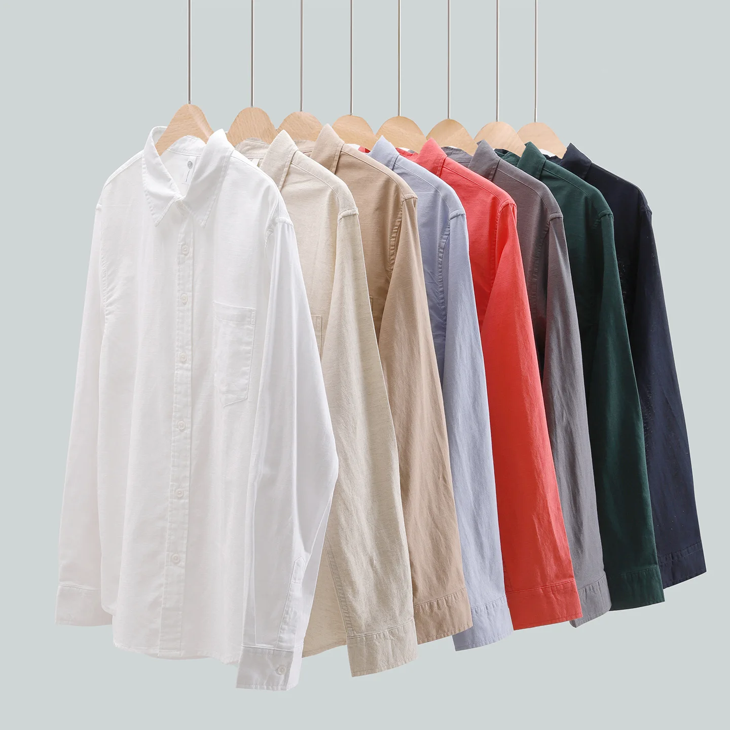 Cotton Linen Long Sleeve Casual Shirt for Men Sold Color Comfortable Breathable Turn-down Collar Lightweight Button Down Shirts
Cotton Linen Long Sleeve Casual Shirt for Men Sold Color Comfortable Breathable Turn-down Collar Lightweight Button Down Shirts