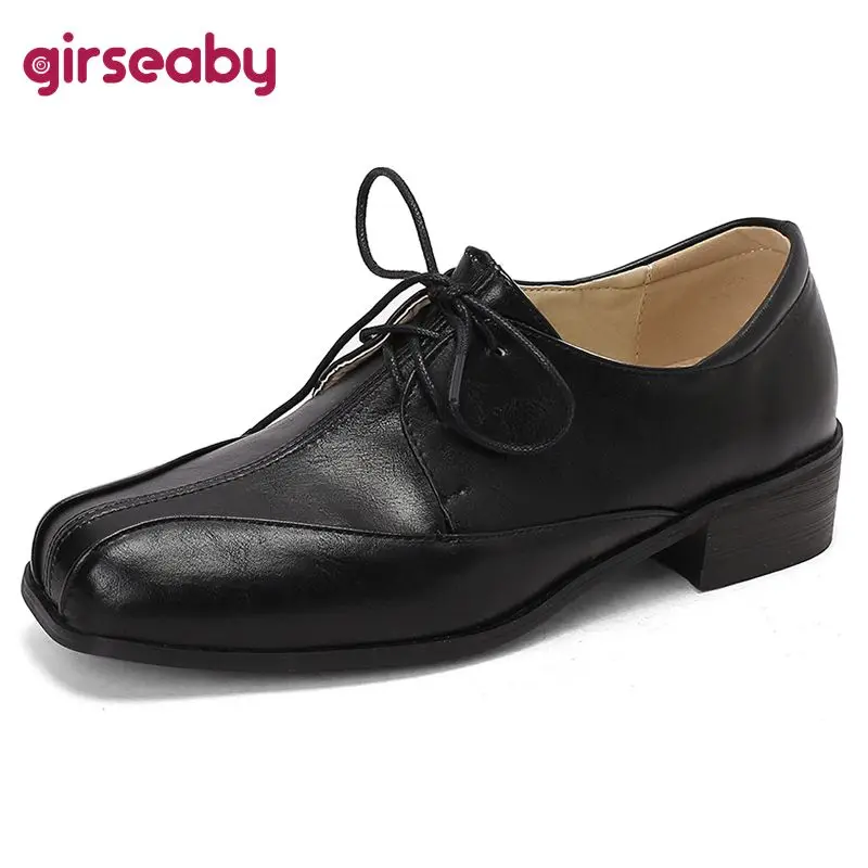 Girseaby Luxury Women Pumps Square Toe Chunky Heels 3.5cm Lace Up Plus Size 46 47 48 Leisure Daily Female Shoes British Style
Girseaby Luxury Women Pumps Square Toe Chunky Heels 3.5cm Lace Up Plus Size 46 47 48 Leisure Daily Female Shoes British Style