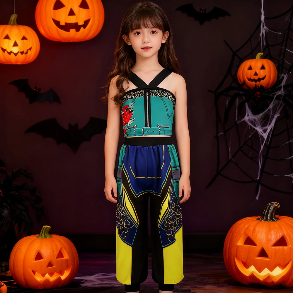 Movie Demon Hunters Halloween Suit K-Pop Idol Zoey Cosplay Costume Birthday Dress Up Top+Pants 2Pcs Sets For Children Carnival 
Movie Demon Hunters Halloween Suit K-Pop Idol Zoey Cosplay Costume Birthday Dress Up Top+Pants 2Pcs Sets For Children Carnival
