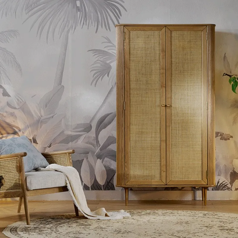 Nordic solid wood wardrobe American small apartment locker simple modern rattan storage cabinet light luxury furniture
Nordic solid wood wardrobe American small apartment locker simple modern rattan storage cabinet light luxury furniture