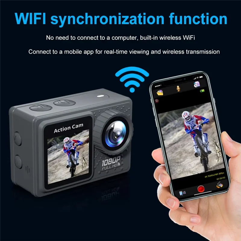 A13E-Wifi Action Camera 120° Wide Angle Sport Camcorder Action Camera With Accessories Kit
A13E-Wifi Action Camera 120° Wide Angle Sport Camcorder Action Camera With Accessories Kit