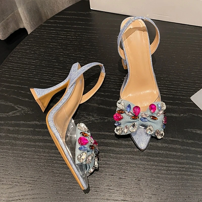 Women's Pointed Toe Denim Rhinestone Bow Decor Slingback Chunky Heel Pumps Elegant Party Footwear Drop Shipping 2026 Free Gift
Women's Pointed Toe Denim Rhinestone Bow Decor Slingback Chunky Heel Pumps Elegant Party Footwear Drop Shipping 2026 Free Gift