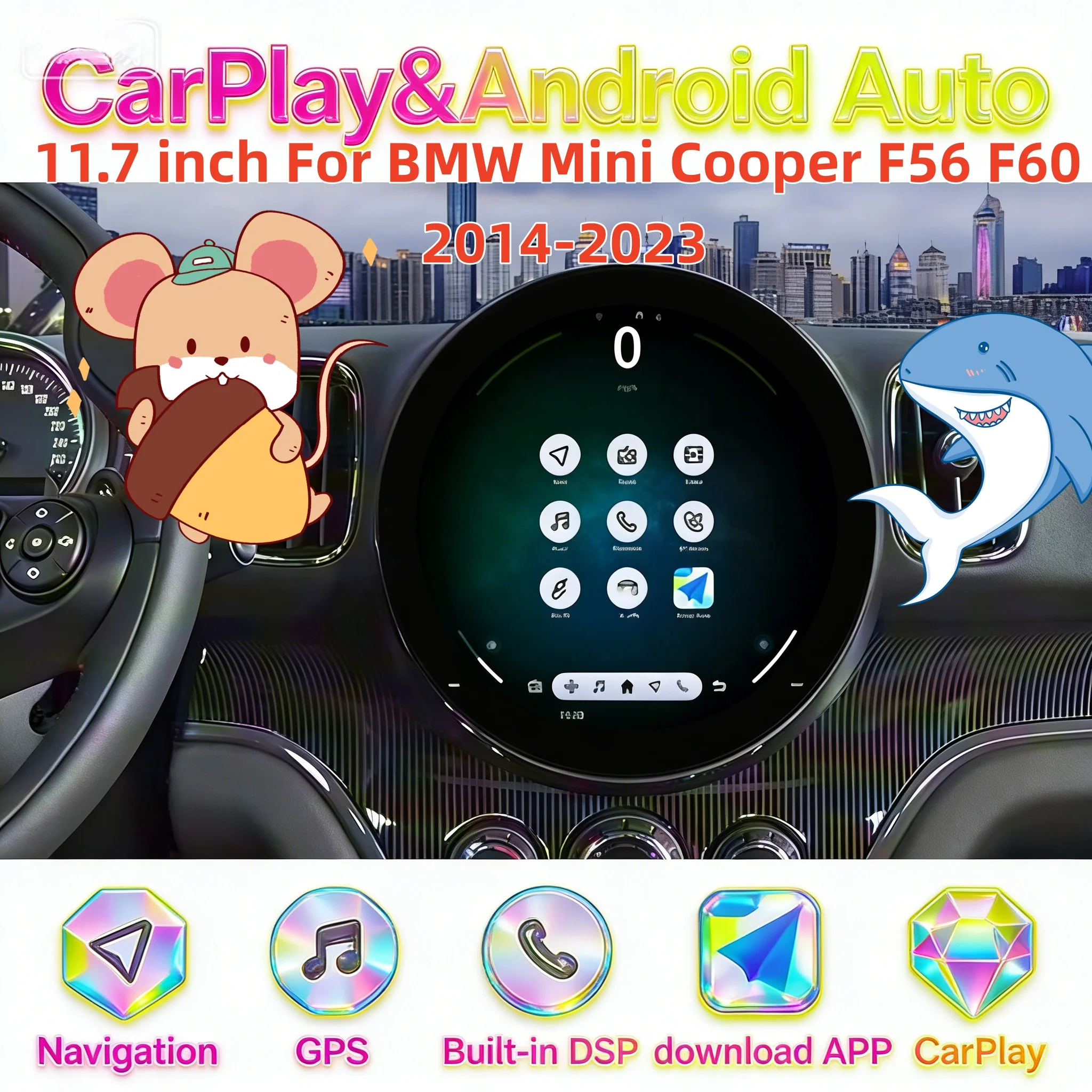 Android For BMW Mini Cooper F54 F56 F60 2014-2023 OLD TO NEW Auto Carplay Car GPS Navigation Stereo Multimedia Player 360 DSP
Android For BMW Mini Cooper F54 F56 F60 2014-2023 OLD TO NEW Auto Carplay Car GPS Navigation Stereo Multimedia Player 360 DSP