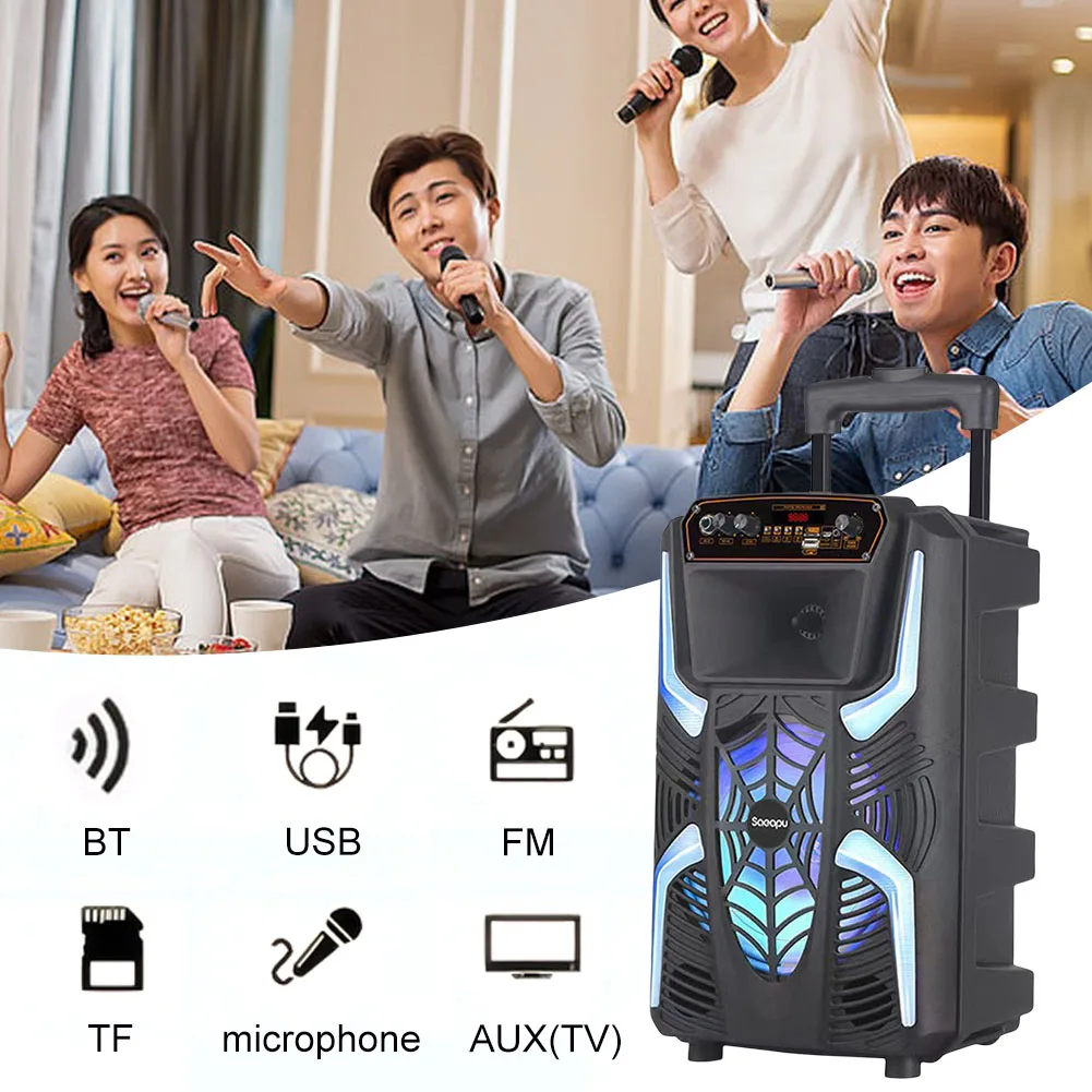 Outdoor Bluetooth-Compatible Speaker with Subwoofer Support USB/TF/FM/AUX/BT/MIC Powerful Speaker for Outdoor Home Party Travel
Outdoor Bluetooth-Compatible Speaker with Subwoofer Support USB/TF/FM/AUX/BT/MIC Powerful Speaker for Outdoor Home Party Travel