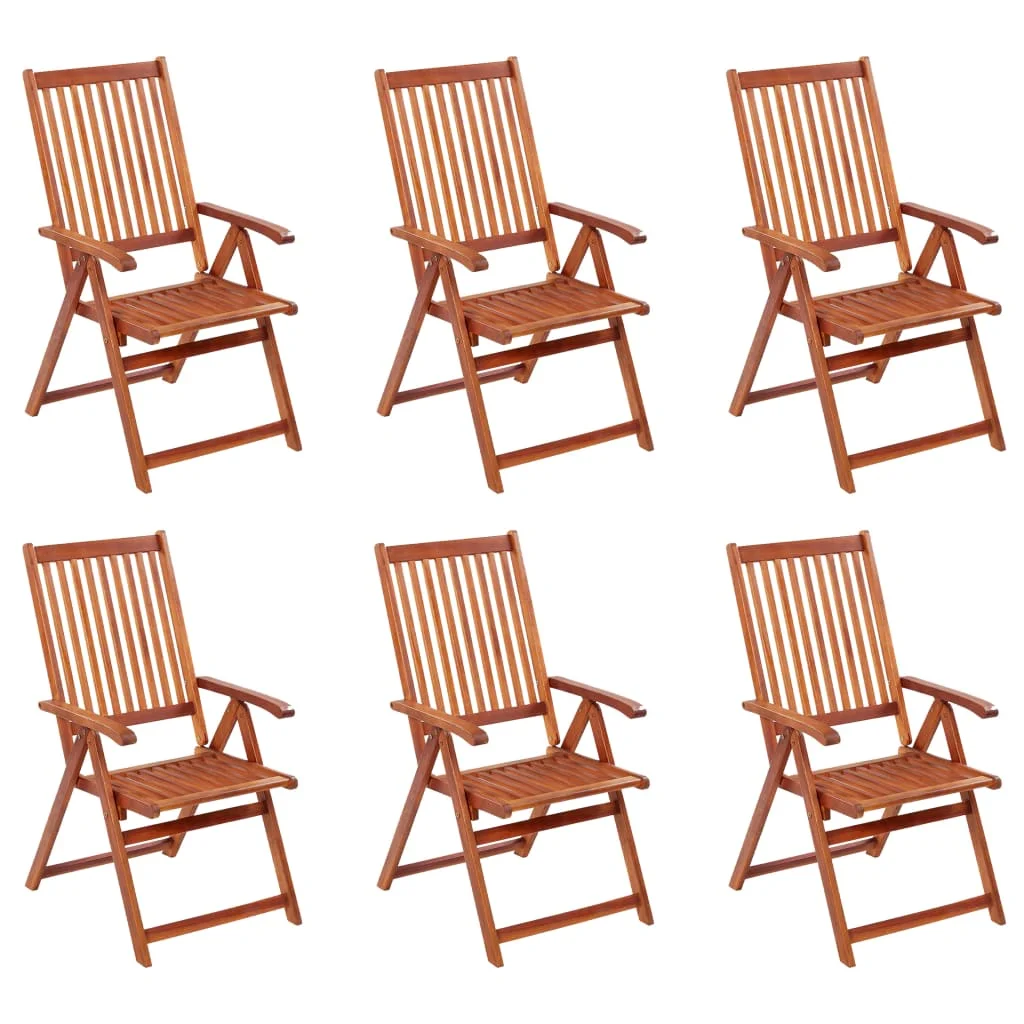 Folding Garden Chair of 6, Solid Acacia Wood Outdoor Seat Chair, Patio Furniture 57 x 69 x 111 cm
Folding Garden Chair of 6, Solid Acacia Wood Outdoor Seat Chair, Patio Furniture 57 x 69 x 111 cm