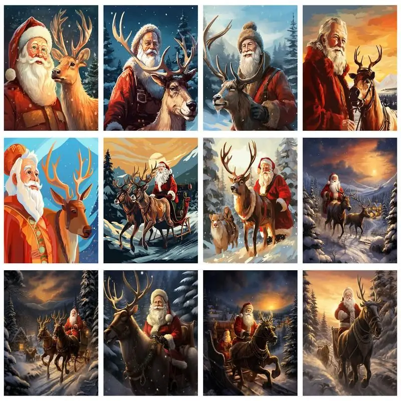 GATYZTORY Painting By Number Santa Claus Drawing On Canvas HandPainted Paint Art DIY Pictures By Number Reindeer Kits Home Decor
GATYZTORY Painting By Number Santa Claus Drawing On Canvas HandPainted Paint Art DIY Pictures By Number Reindeer Kits Home Decor