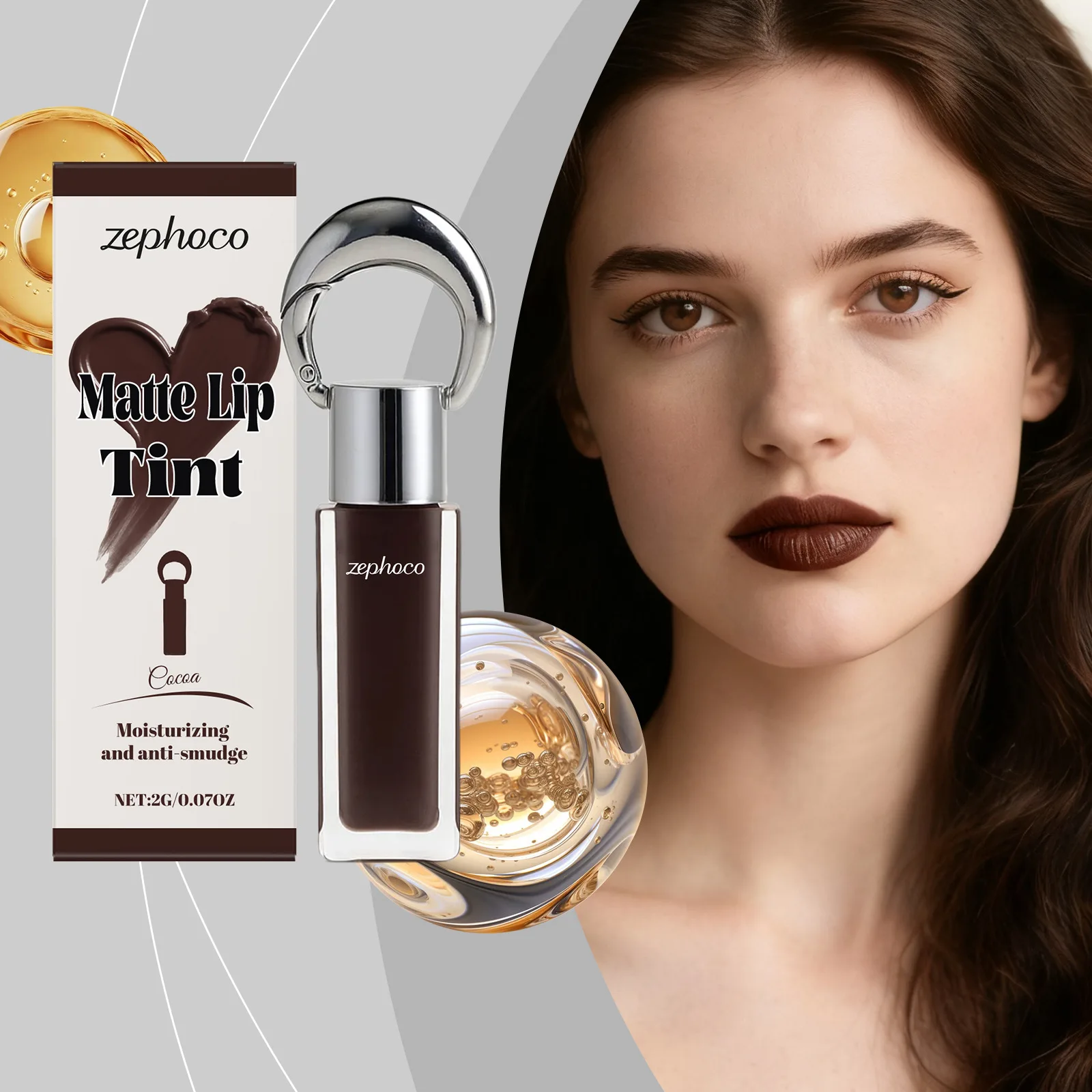 Cocoa matte silky lip glaze easy to apply matte surface light without makeup improve complexion and moisturize long lasting
Cocoa matte silky lip glaze easy to apply matte surface light without makeup improve complexion and moisturize long lasting