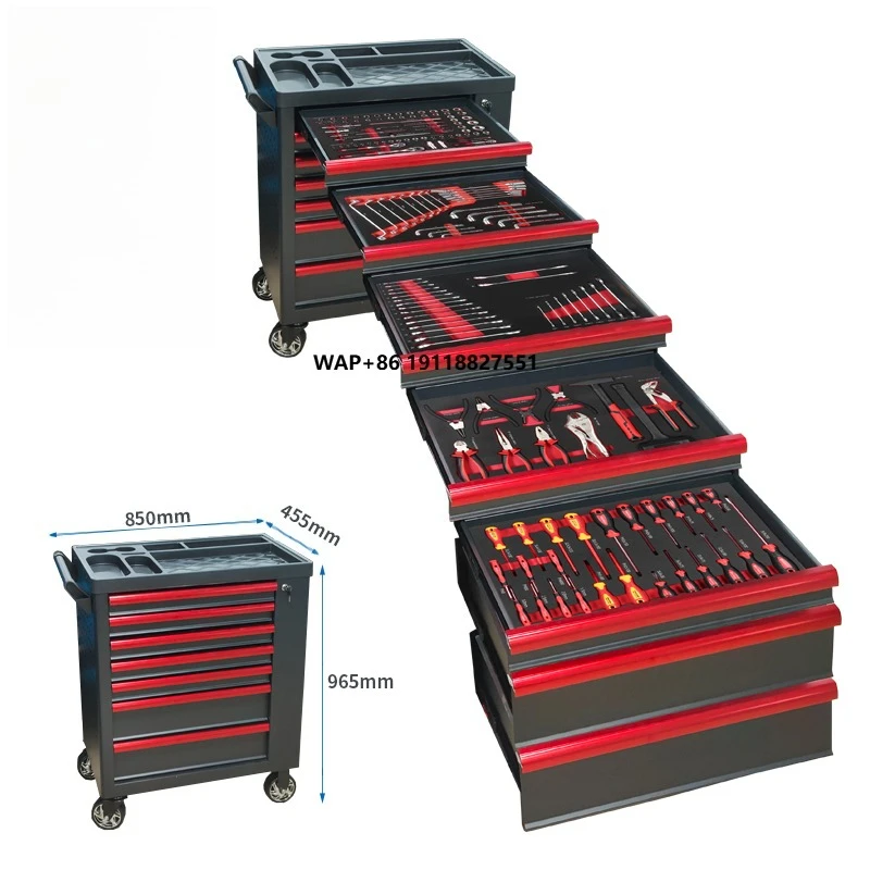 2025 Tool Sets Box Roller Tool Cabinet/ Cart/ Trolley/ Chest With 155Pcs Auto Repair Mechanical Tool Sets
2025 Tool Sets Box Roller Tool Cabinet/ Cart/ Trolley/ Chest With 155Pcs Auto Repair Mechanical Tool Sets