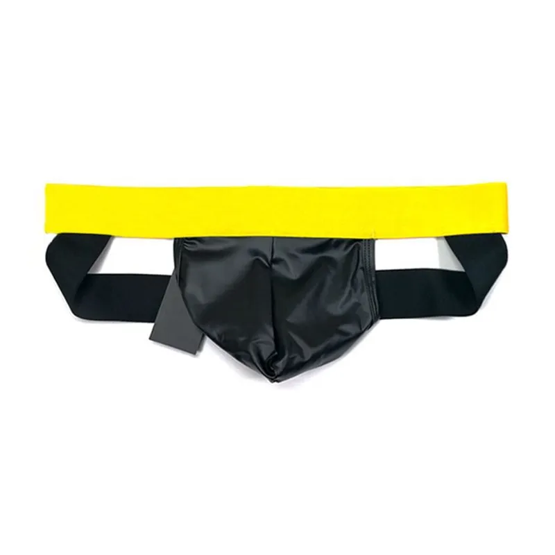 Men's Faux Leather Jockstrap Wide Contrast Waistband Stretch Breathable Underwear
Men's Faux Leather Jockstrap Wide Contrast Waistband Stretch Breathable Underwear