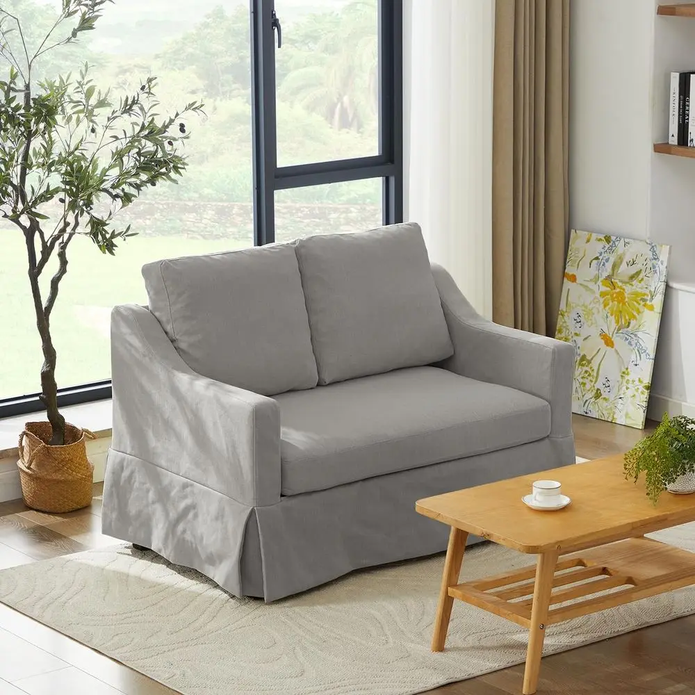 51 Gray Loveseat Couch with Removable Slipcover, Ideal for Small Spaces and Living Rooms
51 Gray Loveseat Couch with Removable Slipcover, Ideal for Small Spaces and Living Rooms