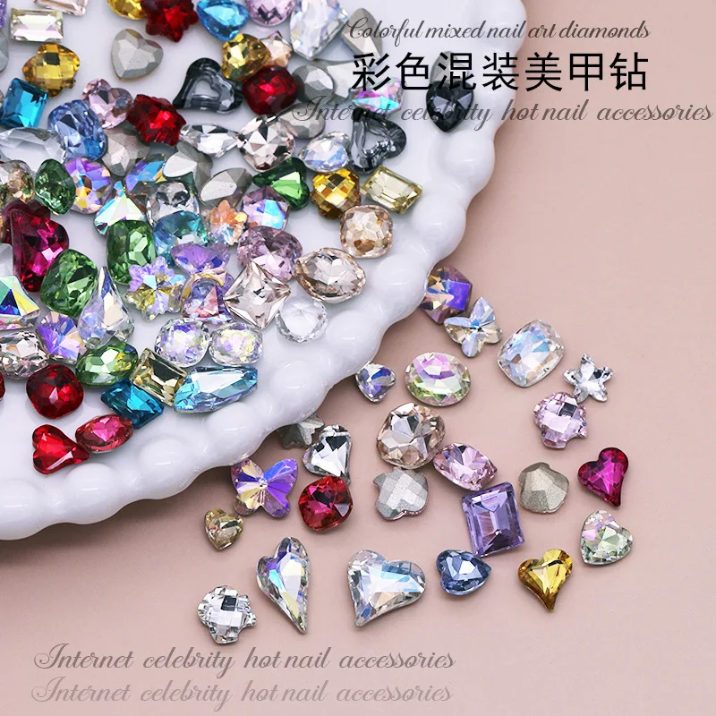 40PCS Sharp bottom Mixed Design 3D Nail Art Decoration Rhinestones Crystal Diamond Accessories For Nails Manicure Supplies Tool
40PCS Sharp bottom Mixed Design 3D Nail Art Decoration Rhinestones Crystal Diamond Accessories For Nails Manicure Supplies Tool