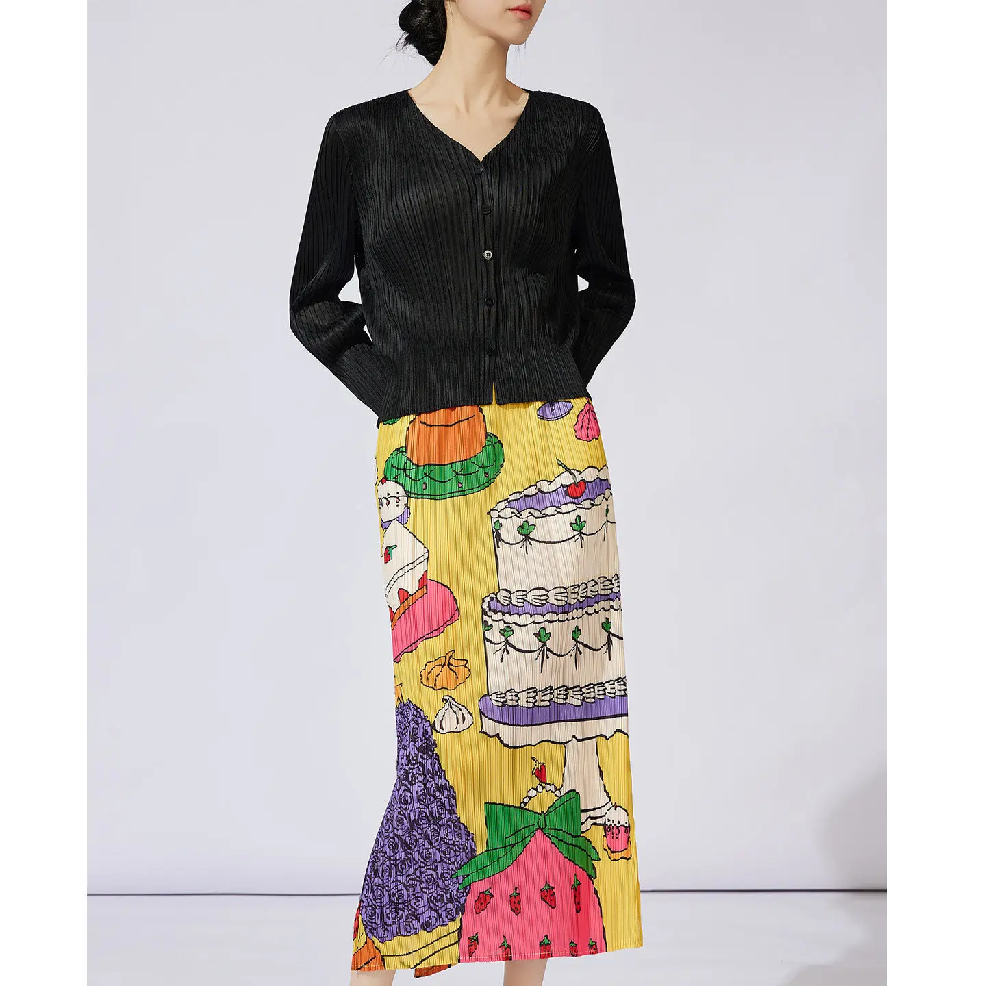 Miyake Pleated Niche Aging Design Sense New Fashion Bustier Skirt Female Childish Print High Waist Thin Mid-length Skirt Pleat
Miyake Pleated Niche Aging Design Sense New Fashion Bustier Skirt Female Childish Print High Waist Thin Mid-length Skirt Pleat