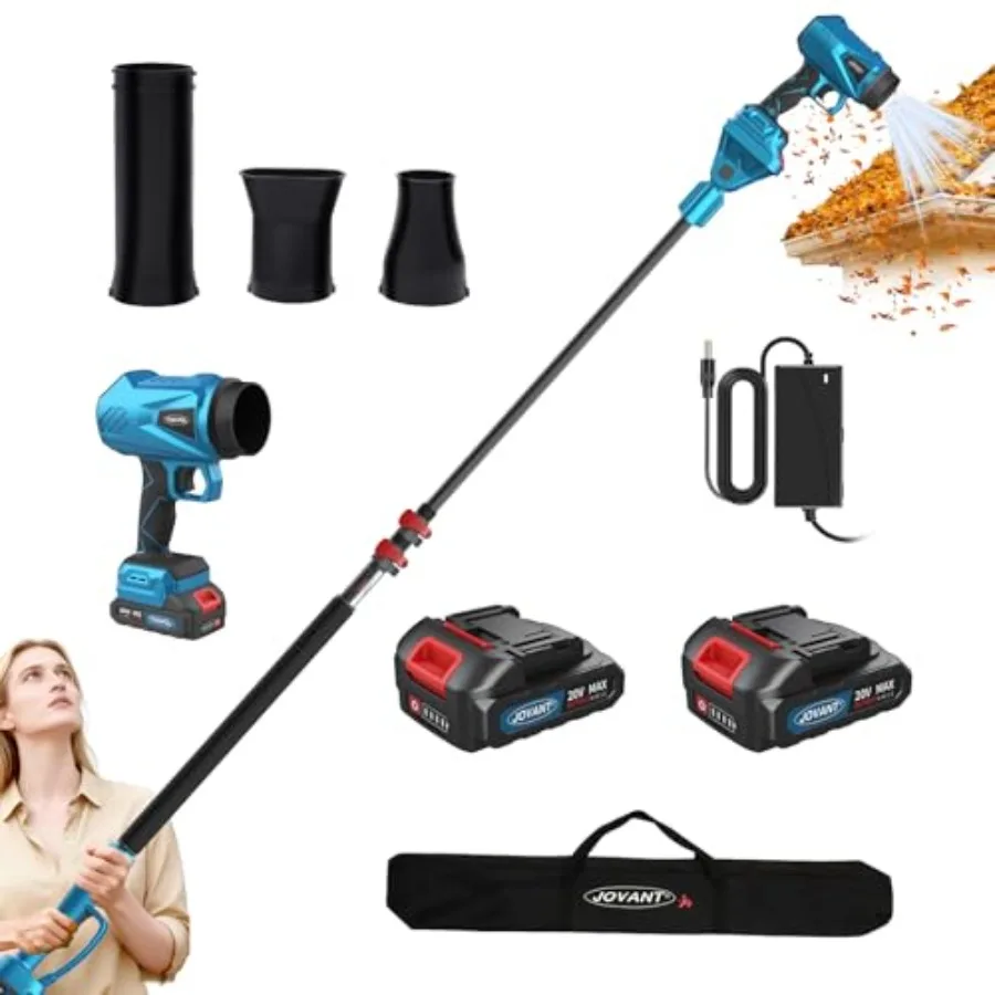 Roof Gutter Cleaning from The Ground20V Leaf Blowers Cordless with 2 Battery and Charger Adjustable Pole 8.6ft 450CFM/180MPH fo
Roof Gutter Cleaning from The Ground20V Leaf Blowers Cordless with 2 Battery and Charger Adjustable Pole 8.6ft 450CFM/180MPH fo