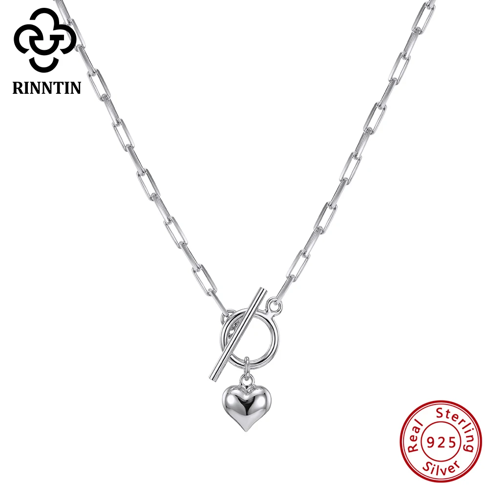 Rinntin 925 Sterling Silver 14K Gold Heart Pendant Necklace for Women Elegant Fine Jewelry Necklace with OT Toggle Clasp SC97
Rinntin 925 Sterling Silver 14K Gold Heart Pendant Necklace for Women Elegant Fine Jewelry Necklace with OT Toggle Clasp SC97