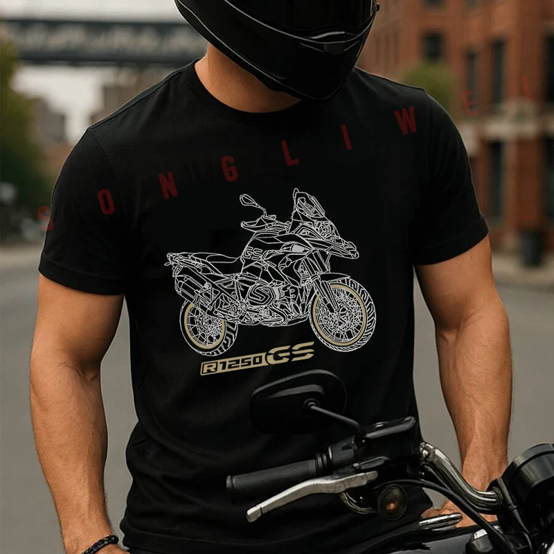 GS 1250 R 1250 GS Black Motorcycle Moto T-Shirt Cotton Motorrad Fans New Fashion Summer Men Short Sleeve O-Neck Tees
GS 1250 R 1250 GS Black Motorcycle Moto T-Shirt Cotton Motorrad Fans New Fashion Summer Men Short Sleeve O-Neck Tees