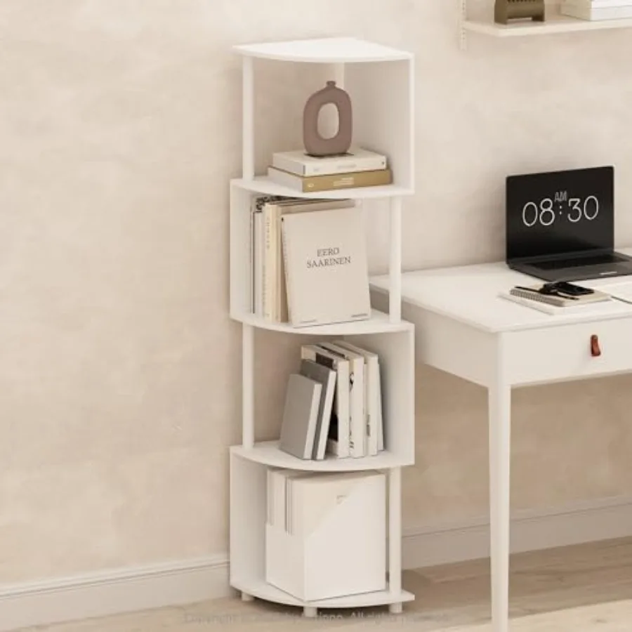 Basic Book Shelf 4-Tier Bookshelf Bookcase with Zigzag Corner Shelf 14.2 x 14.2 x 57.7 for Living Room Bedroom Home Office
Basic Book Shelf 4-Tier Bookshelf Bookcase with Zigzag Corner Shelf 14.2 x 14.2 x 57.7 for Living Room Bedroom Home Office