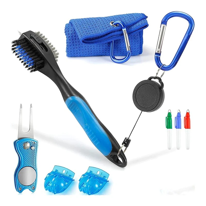 Golf Accessories Set - Retractable Golf Club Brush, Microfiber Pattern Golf Towel, Golf Divot Repair Tool
Golf Accessories Set - Retractable Golf Club Brush, Microfiber Pattern Golf Towel, Golf Divot Repair Tool
