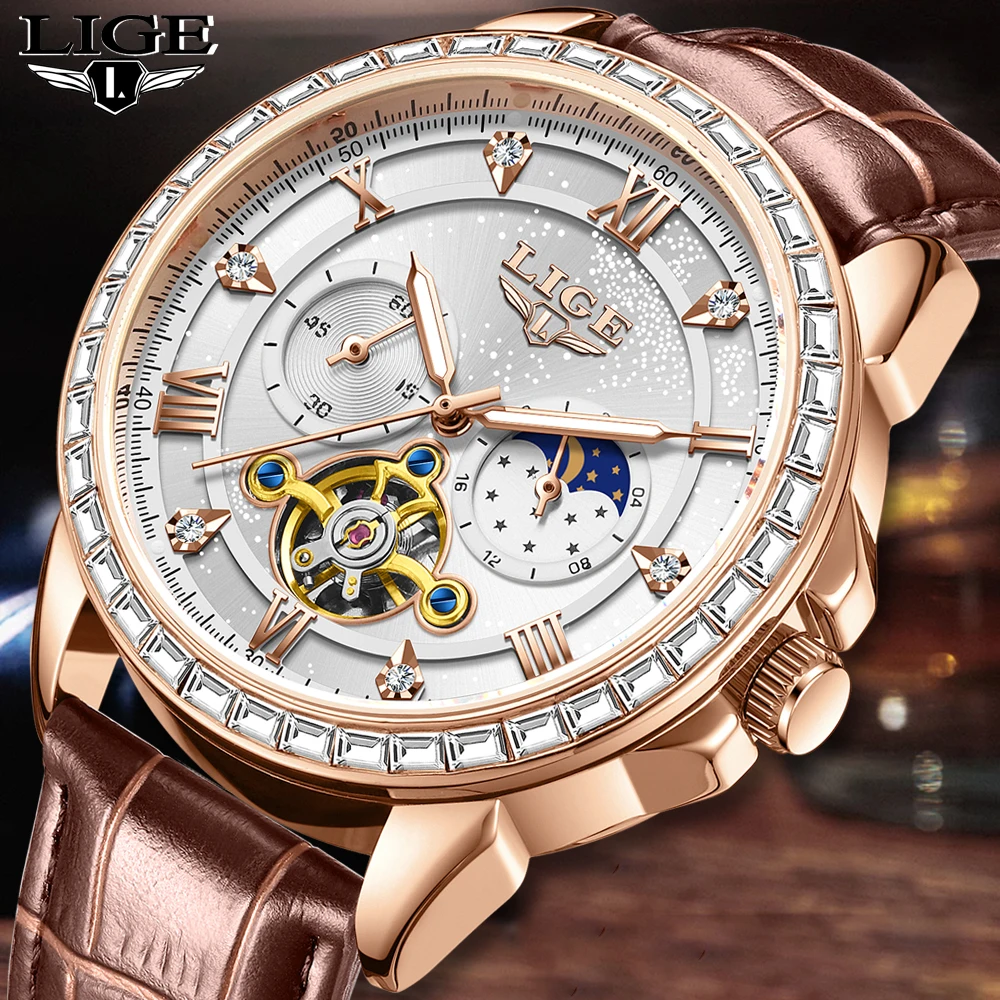 New LIGE Business Waterproof Luxury Crystal Bezel Men Mechanical Watches Top Brand Watch For Men Moon Phase Automatic Wristwatch
New LIGE Business Waterproof Luxury Crystal Bezel Men Mechanical Watches Top Brand Watch For Men Moon Phase Automatic Wristwatch