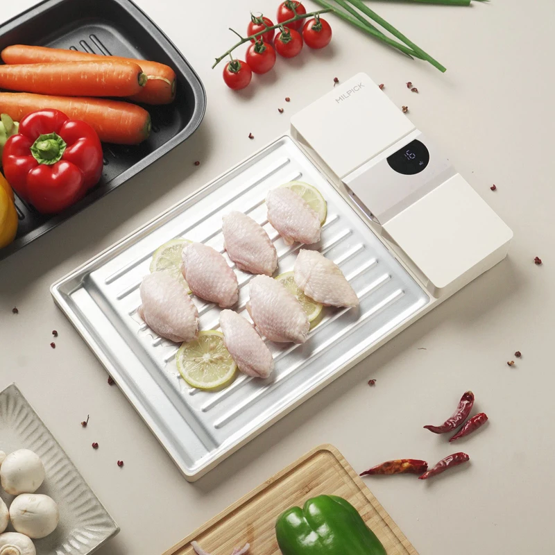 Kitchen Smart Tools Aluminum Electric Defroster Tray for Rapid Meat Pork Seafood Frozen Food Thawing for Steak and Poultry
Kitchen Smart Tools Aluminum Electric Defroster Tray for Rapid Meat Pork Seafood Frozen Food Thawing for Steak and Poultry