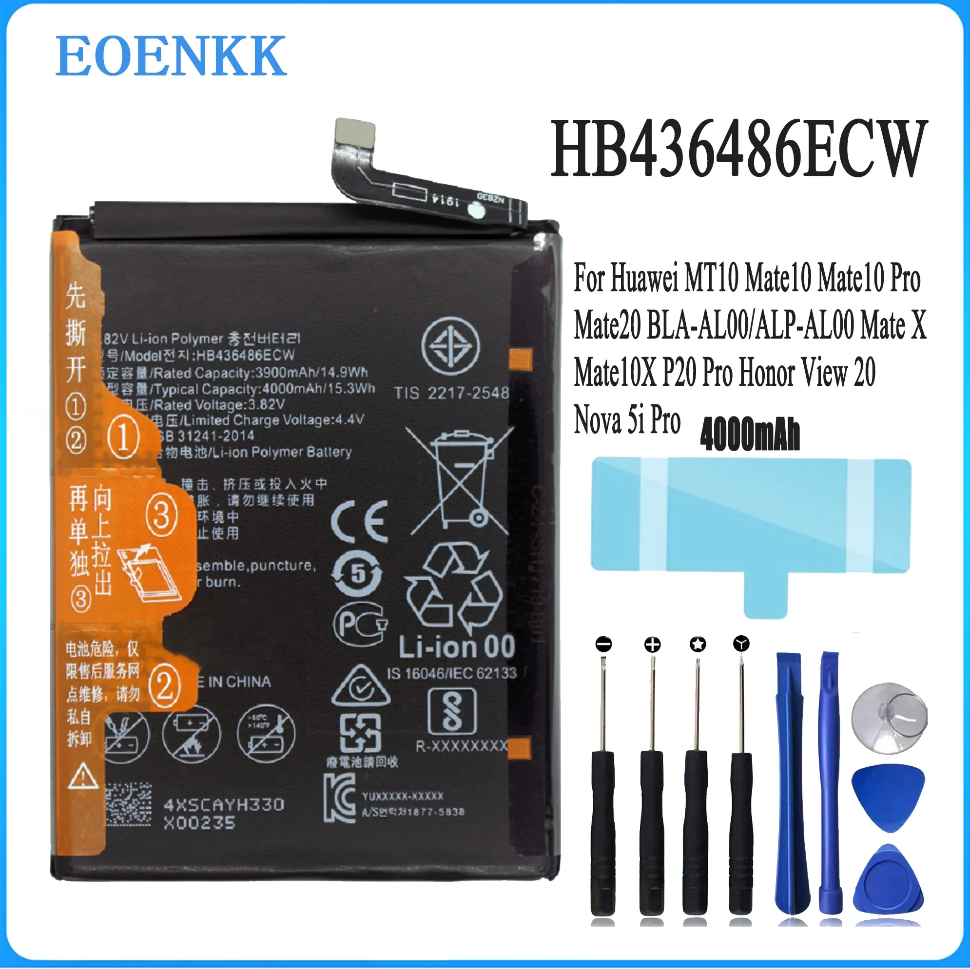 HB436486ECW battery for Huawei Honor 20 Pro View 20/Nova 5i Pro Repair Part Original Capacity Mobile Phone Batteries Bateria
HB436486ECW battery for Huawei Honor 20 Pro View 20/Nova 5i Pro Repair Part Original Capacity Mobile Phone Batteries Bateria