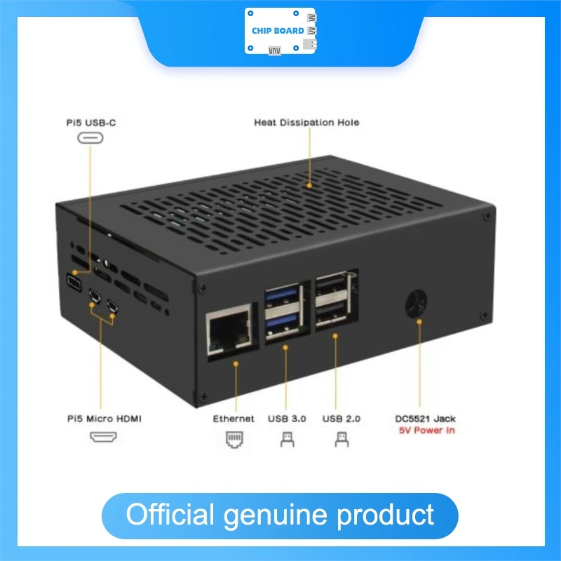 Geekworm X1011-C1 Raspberry Pi 5 Case, Metal Build, Compatible with X1011 Shield, Lightweight and Durable
Geekworm X1011-C1 Raspberry Pi 5 Case, Metal Build, Compatible with X1011 Shield, Lightweight and Durable