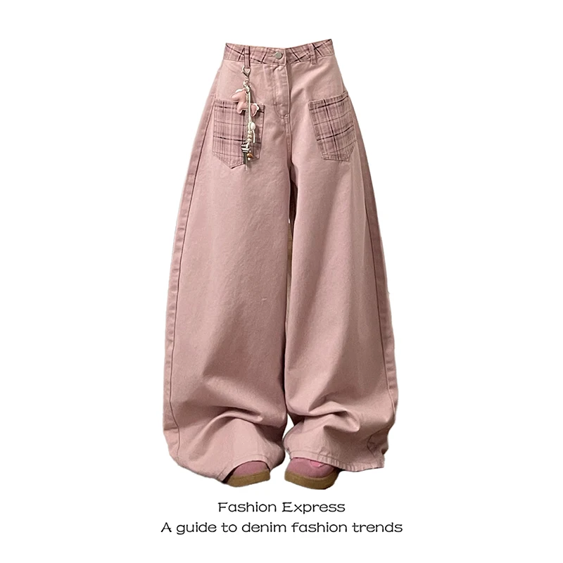 ZHIZOU Women Gothic Emo Y2k Pink Jeans Vintage Harajuku Jean Pants Japandi Style Baggy Grunge Denim Trousers Alternative Clothes
ZHIZOU Women Gothic Emo Y2k Pink Jeans Vintage Harajuku Jean Pants Japandi Style Baggy Grunge Denim Trousers Alternative Clothes
