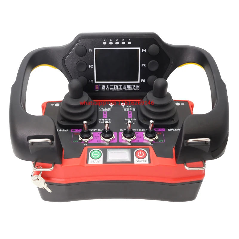 TOP Fashion IP65 Waterproof Tower Crane Wireless Remote Control 2 Joysticks -155dBm Sensitivity For Lifting Equipments
TOP Fashion IP65 Waterproof Tower Crane Wireless Remote Control 2 Joysticks -155dBm Sensitivity For Lifting Equipments