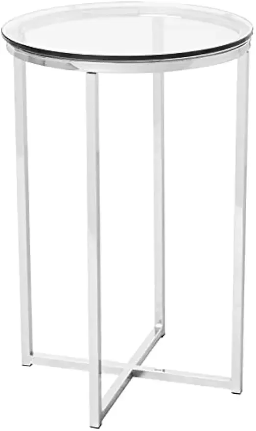 Круглый акцентный стол Cora со стеклянной столешницей и X основанием, 16 дюймов, стеклом и хромом
Круглый акцентный стол Cora со стеклянной столешницей и X основанием, 16 дюймов, стеклом и хромом