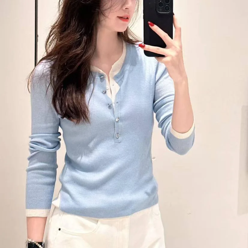 25 Early Autumn Round Neck Slim Fake Two Piece Women Sweater Long Sleeve Stretchy Knitted Slimming Top y2k
25 Early Autumn Round Neck Slim Fake Two Piece Women Sweater Long Sleeve Stretchy Knitted Slimming Top y2k