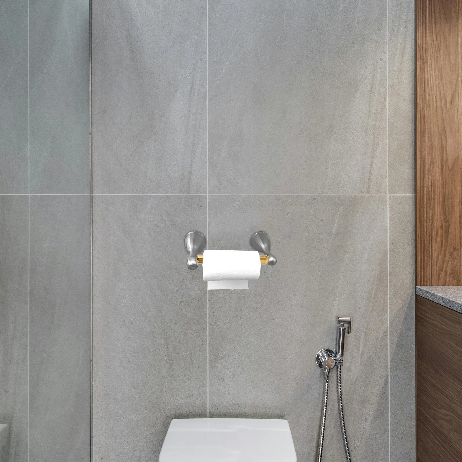 Retractable Toilet Paper Holder Rod Stainless Steel Spring Loaded For Various Roll Sizes Bathroom Kitchen Use Replacement Roller