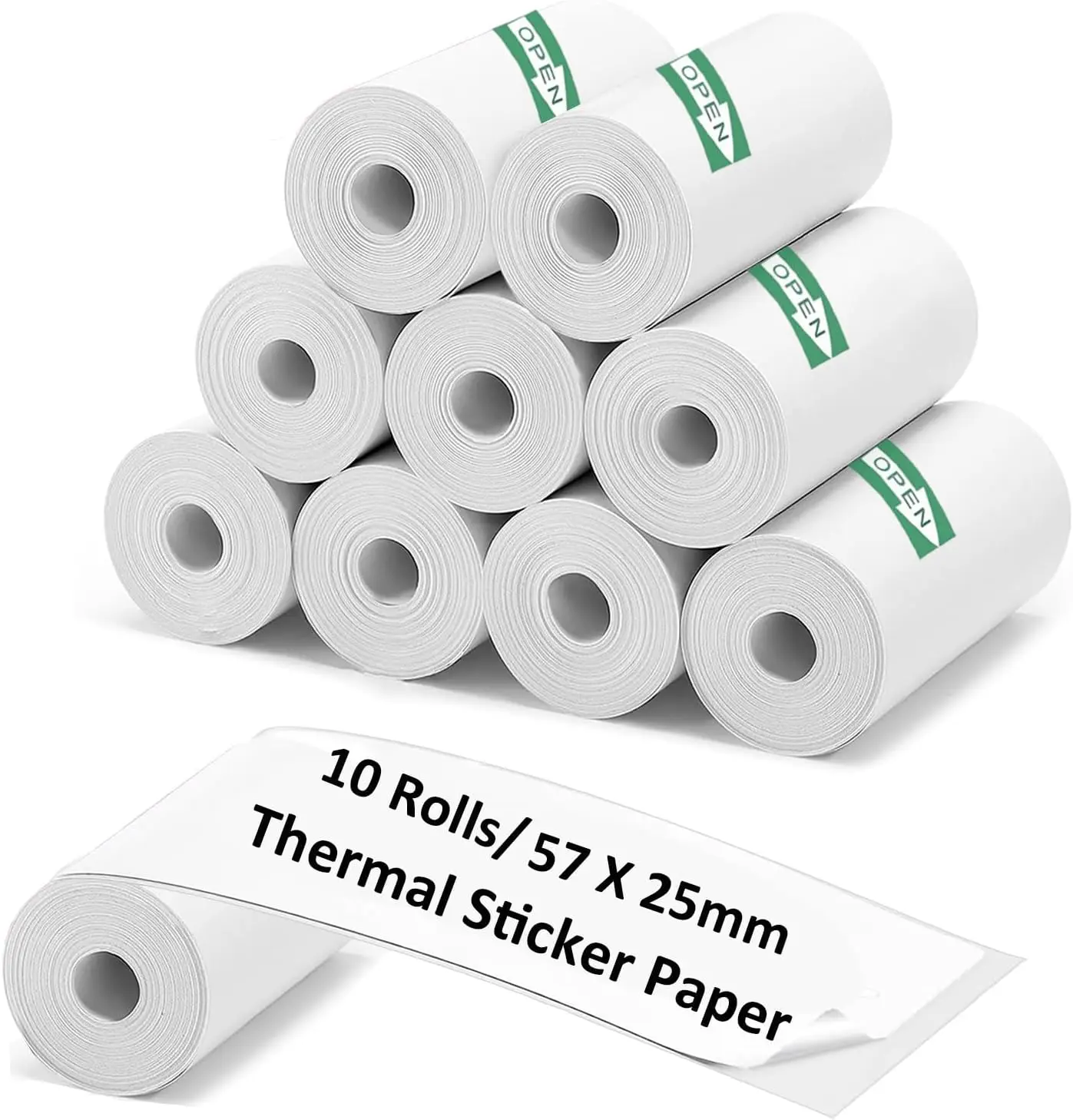 Mini Thermal Printer Paper Rolls, 57x25mm Sticker Refill for Instant Cameras
Mini Thermal Printer Paper Rolls, 57x25mm Sticker Refill for Instant Cameras