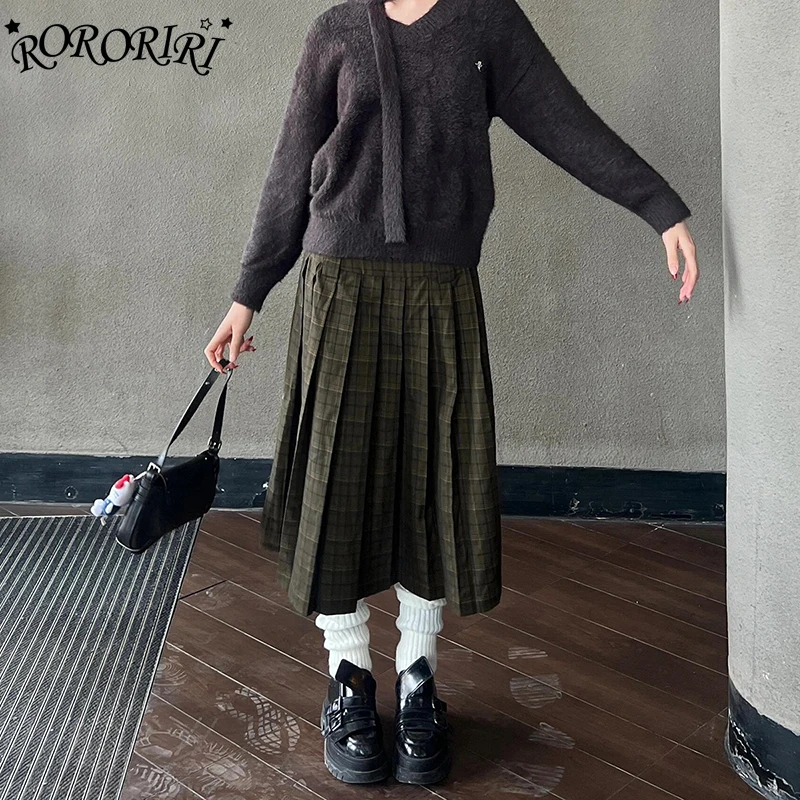 RORORIRI винтажная коричневая клетчатая плиссированная юбка женская повседневная длинная юбка трапециевидной формы с высокой талией и драпировкой миди школьная форма осенняя одежда
RORORIRI винтажная коричневая клетчатая плиссированная юбка женская повседневная длинная юбка трапециевидной формы с высокой талией и драпировкой миди школьная форма осенняя одежда