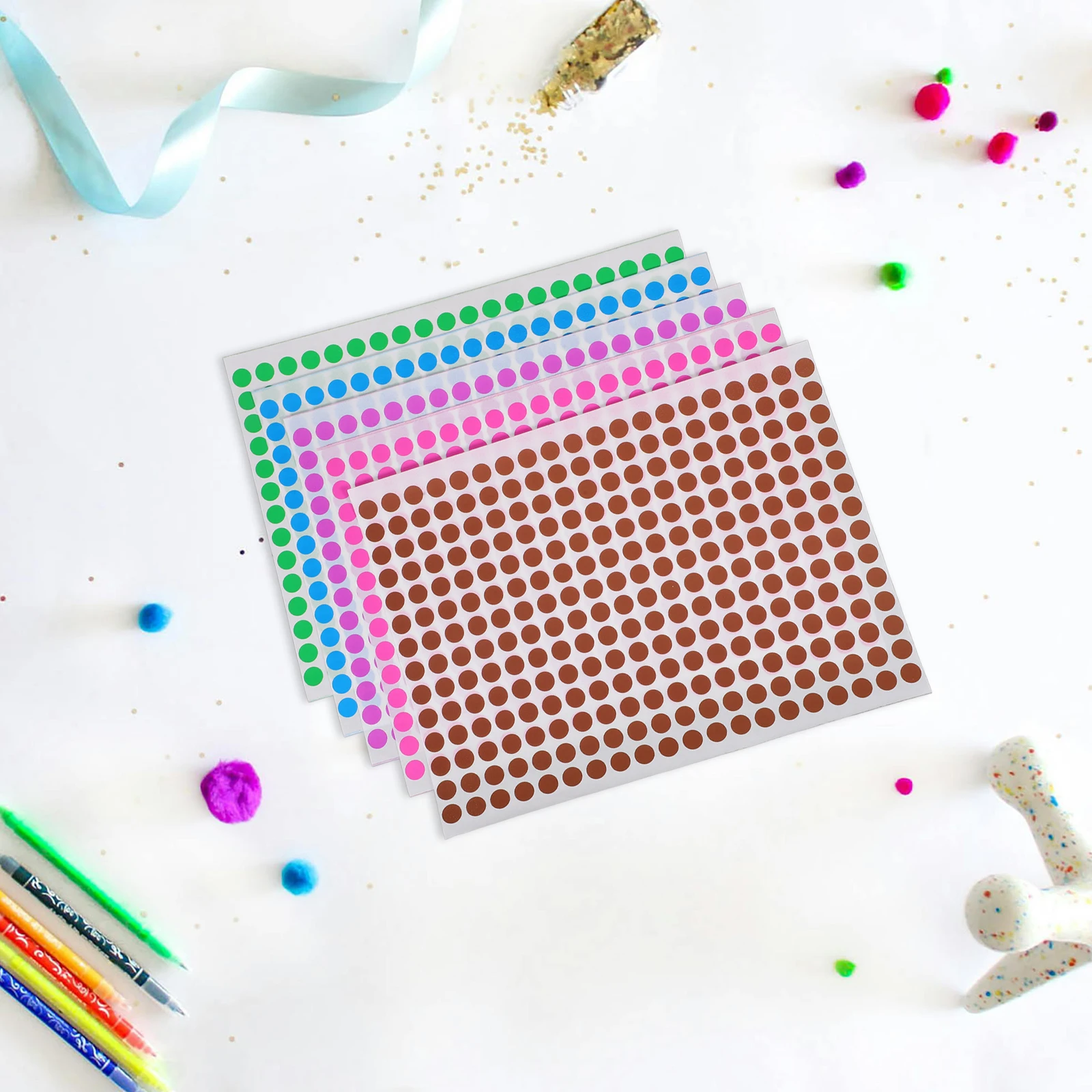 10 Sheets Colored Dot Stickers Round Label Adhesive Coding Seal For Gift Boxes Envelopes Packages Notebooks Sorting Storage
10 Sheets Colored Dot Stickers Round Label Adhesive Coding Seal For Gift Boxes Envelopes Packages Notebooks Sorting Storage