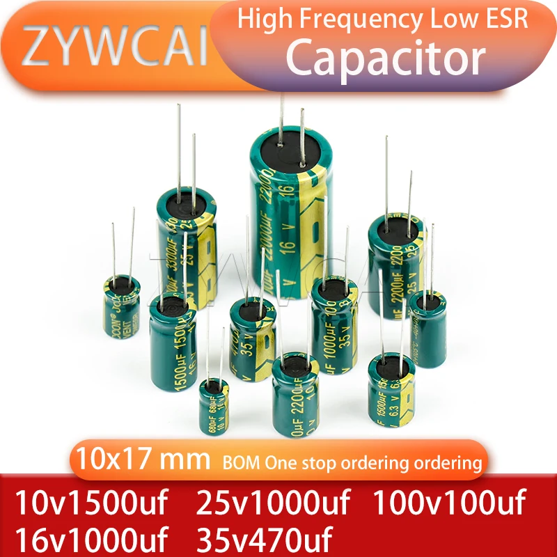 10v1500uf 16v1000uf 25v1000uf 35v470uf 100v100uf 10x17 20PCS 105° High frequency electrolytic capacitor
10v1500uf 16v1000uf 25v1000uf 35v470uf 100v100uf 10x17 20PCS 105° High frequency electrolytic capacitor