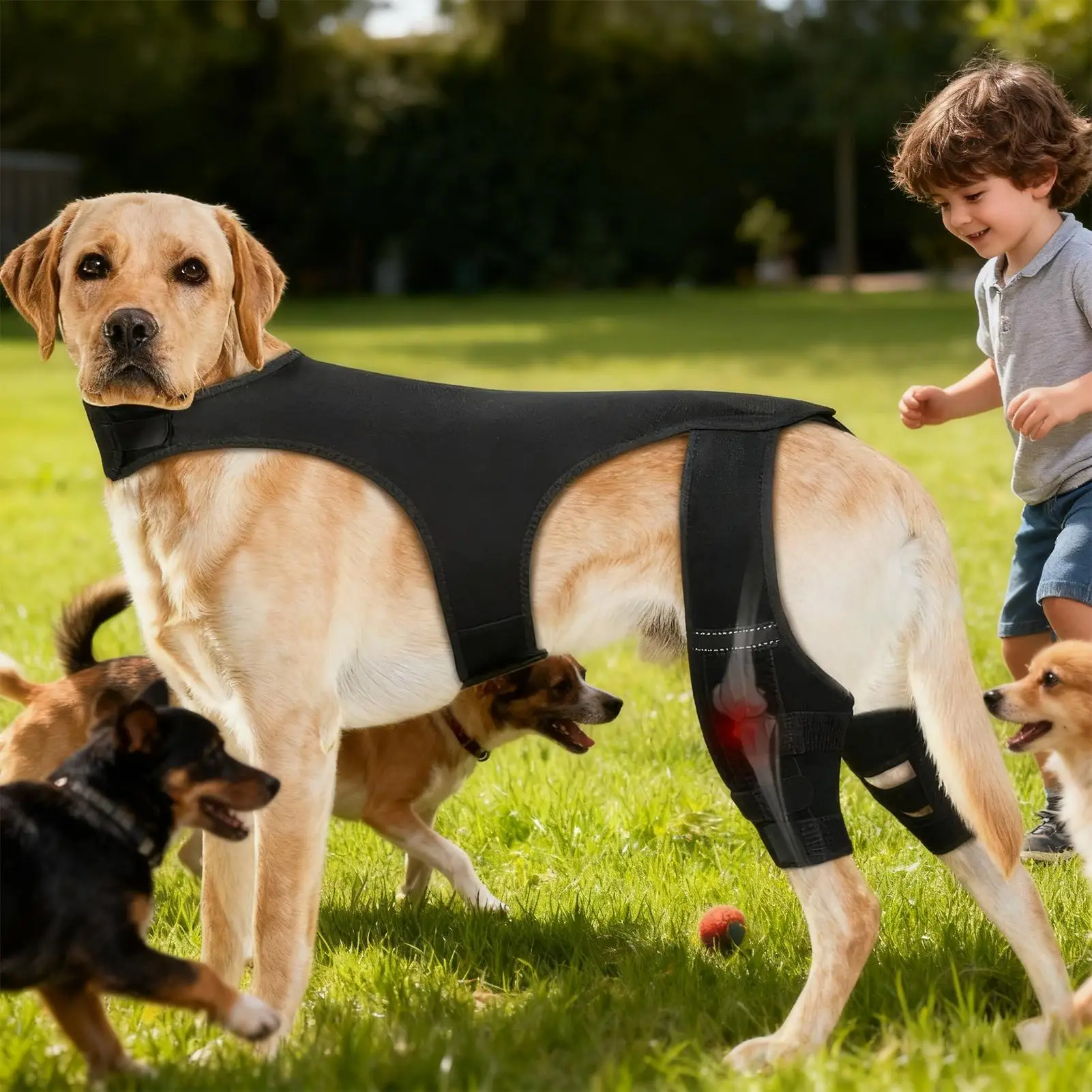 Dog Knee Brace Adjustable Dog Joint Sleeve With 4 Metal Stabilizers Dog Hinds Leg Knee Support Auxiliary Strap For Activities
Dog Knee Brace Adjustable Dog Joint Sleeve With 4 Metal Stabilizers Dog Hinds Leg Knee Support Auxiliary Strap For Activities