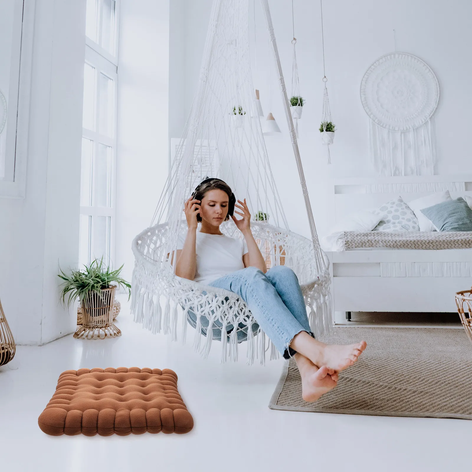 Cushions Cookie Shaped Rectangular Chair Tatami Decorative Sitting Pad Comfortable
Cushions Cookie Shaped Rectangular Chair Tatami Decorative Sitting Pad Comfortable