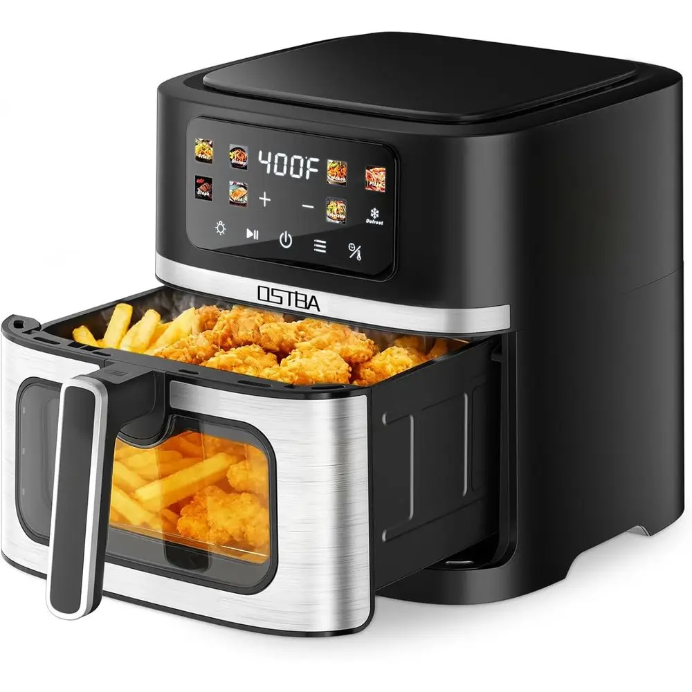 8.5 Quart Large Capacity Air Fryer with Transparent Window, 1700W, Single Basket, Digital Touch Controls, 8 Cooking Presets, Aut
8.5 Quart Large Capacity Air Fryer with Transparent Window, 1700W, Single Basket, Digital Touch Controls, 8 Cooking Presets, Aut