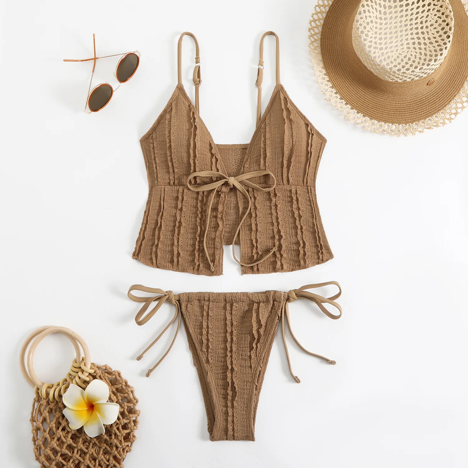 2025 New Bikini Set Push-Up Slimming Tummy-Covering Two-Piece Swimsuit for Women Perfect for Hot Springs Summer Swimming Clothes
2025 New Bikini Set Push-Up Slimming Tummy-Covering Two-Piece Swimsuit for Women Perfect for Hot Springs Summer Swimming Clothes