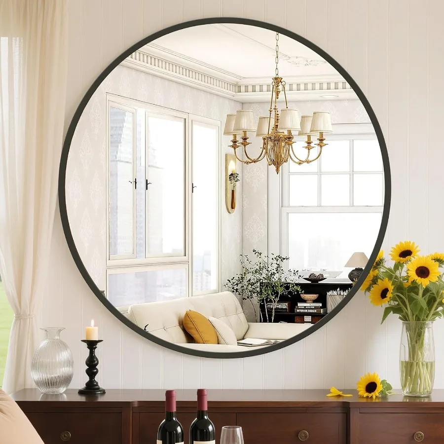 Black Round Wall Mirror 30 Inch Bathroom Mirrors for Over Sink Wall Decor for Bathroom Entryway Bedroom Vanity
Black Round Wall Mirror 30 Inch Bathroom Mirrors for Over Sink Wall Decor for Bathroom Entryway Bedroom Vanity