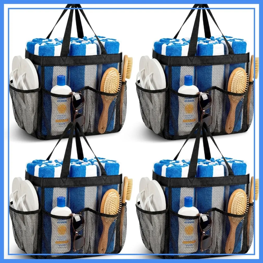 4 Pcs Mesh Shower Caddy Set, Portable Dorm Beach Bags with 8 Deeper Pockets & Handles, Black
4 Pcs Mesh Shower Caddy Set, Portable Dorm Beach Bags with 8 Deeper Pockets & Handles, Black