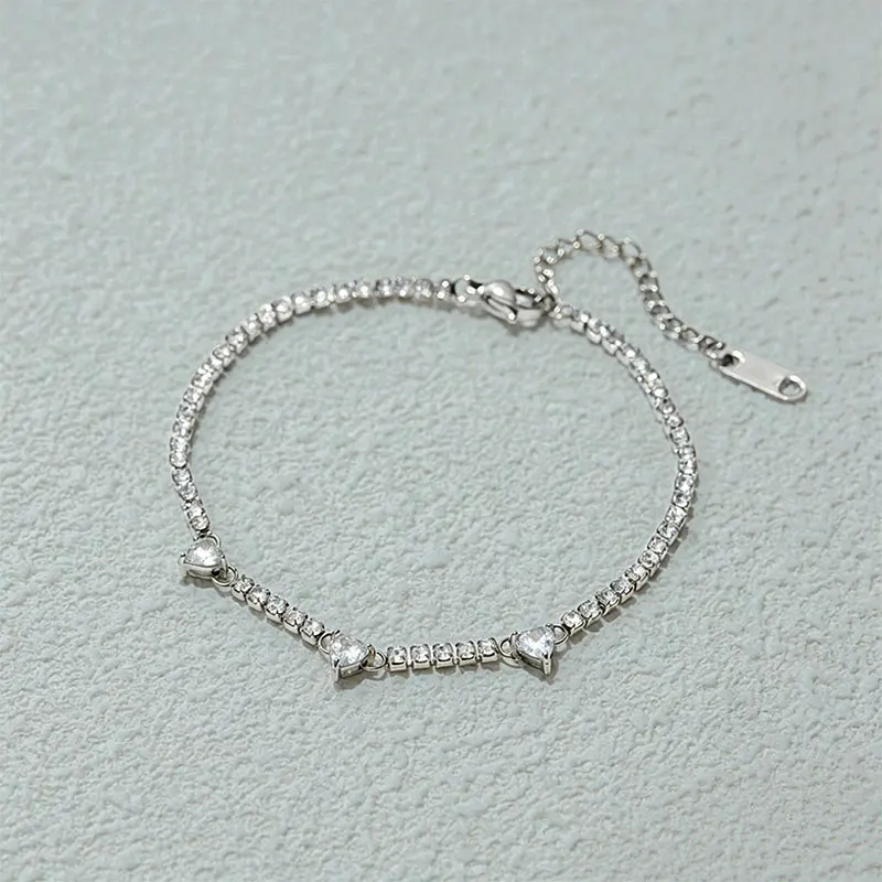 Abestecom Eternal Classic Jewelry 17+5cm Heart Tennis Bracelet 5mm Full Setting Arrangement Moissanite Bracelet Valentine Gift
Abestecom Eternal Classic Jewelry 17+5cm Heart Tennis Bracelet 5mm Full Setting Arrangement Moissanite Bracelet Valentine Gift