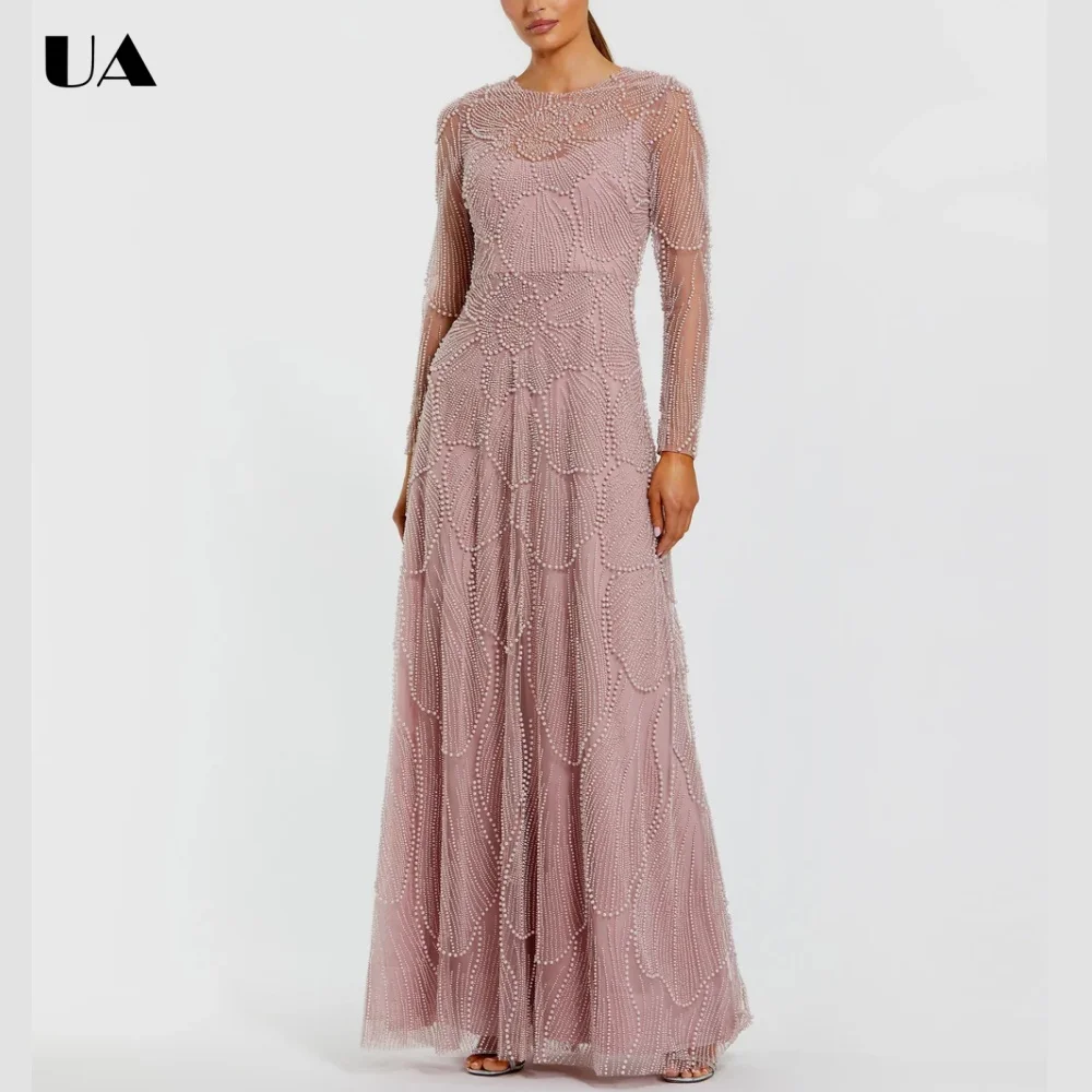 ULBYANRY Customized O-neck Waist-chiching Evening Dress, Exquisite Beading Prom Dress, Elegant Long Sleeve Party Dress
ULBYANRY Customized O-neck Waist-chiching Evening Dress, Exquisite Beading Prom Dress, Elegant Long Sleeve Party Dress