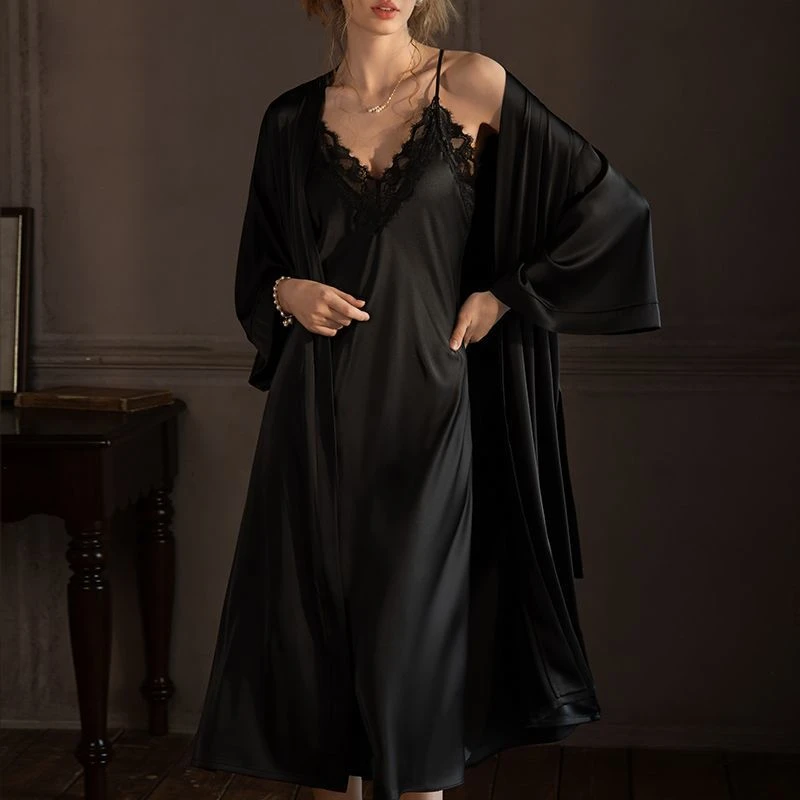 New Ladies Pajamas Romantic Nightwear Sexy Lace Dress Nightie Woman Night Set 2 Piece Sexy Clothes Women Sleep Women's Peignoirs
New Ladies Pajamas Romantic Nightwear Sexy Lace Dress Nightie Woman Night Set 2 Piece Sexy Clothes Women Sleep Women's Peignoirs