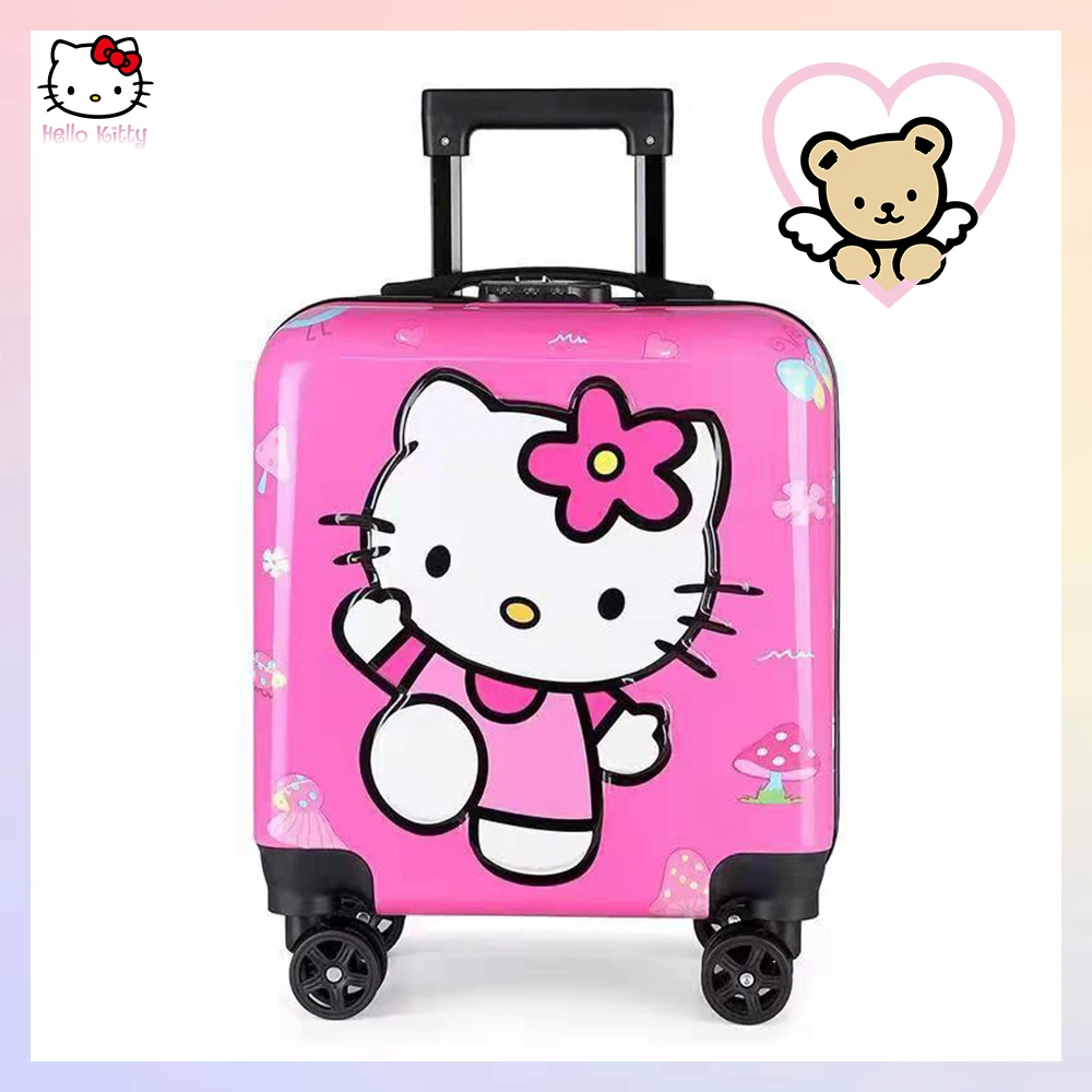 Детский чемодан на колесиках с мультипликационным рисунком Hello Kitty, 18 дюймов
Детский чемодан на колесиках с мультипликационным рисунком Hello Kitty, 18 дюймов