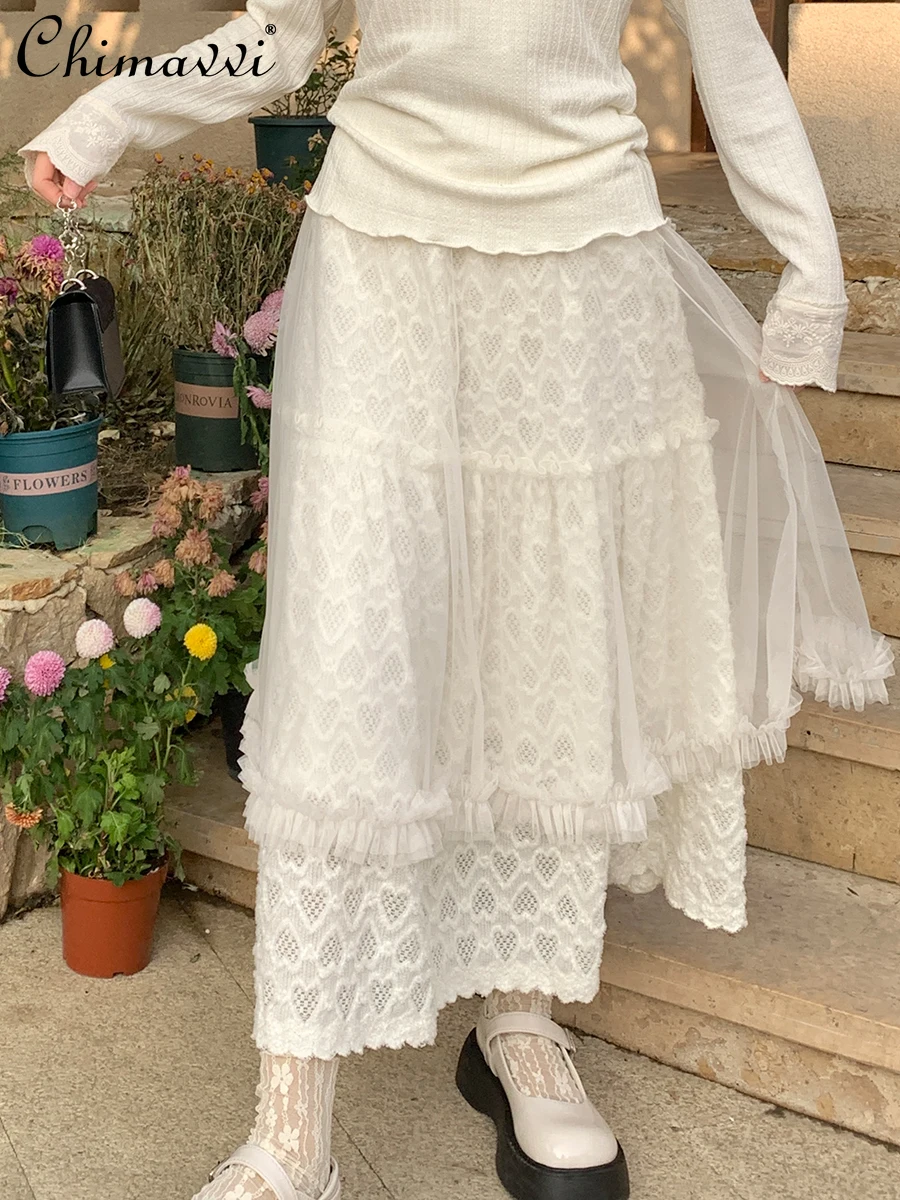 Fashion Lace Slimming Patchwork Skirt Female 2024 Spring Clothes New Loose Temperament Mid-Length Tiered-Ruffle Skirts All-match
Fashion Lace Slimming Patchwork Skirt Female 2024 Spring Clothes New Loose Temperament Mid-Length Tiered-Ruffle Skirts All-match