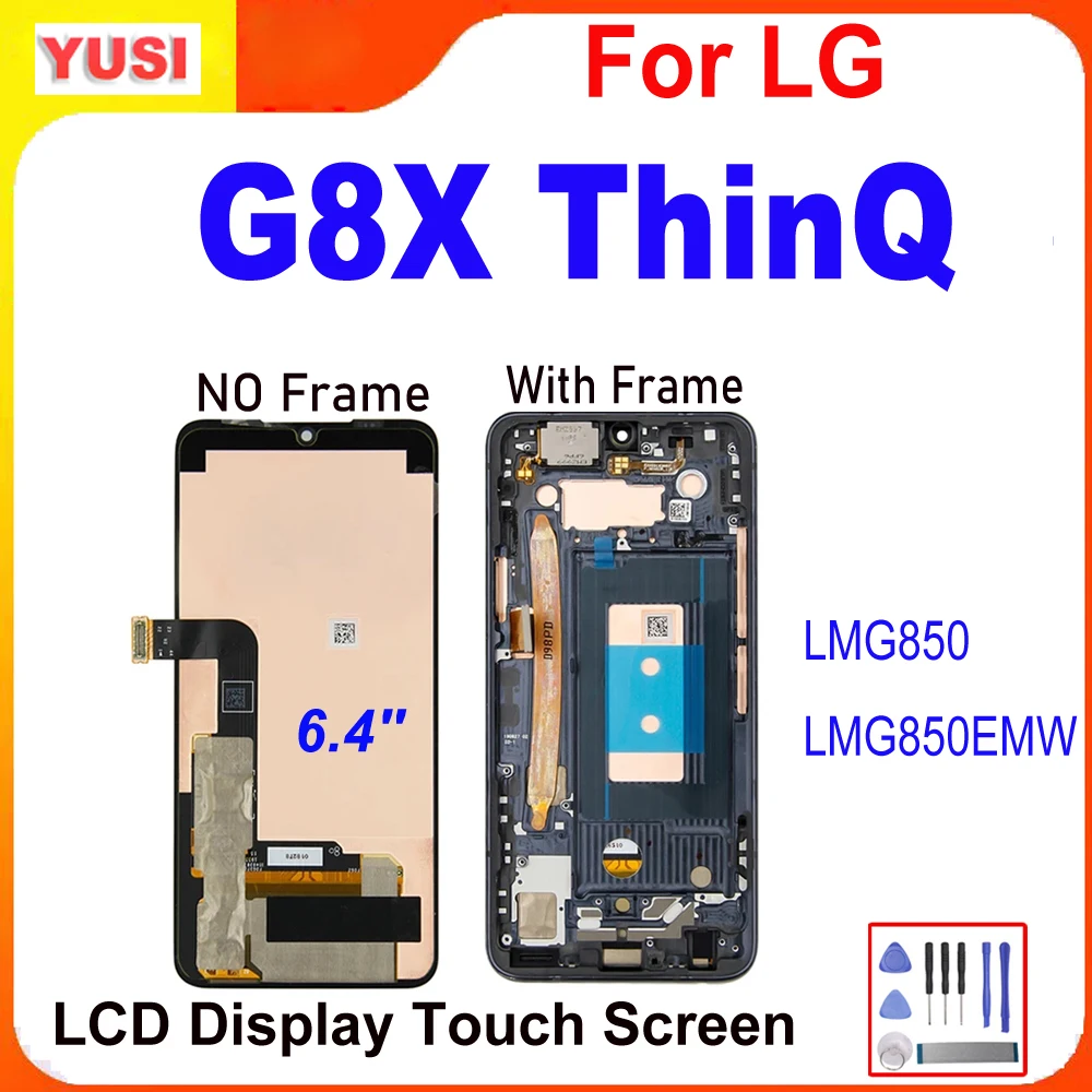 AAA+ 6.4'' LCD For LG G8X ThinQ LCD Display Touch Screen Digitizer Assembly Frame for LG G8X V50S LCD Screen LMG850 LMG850EMW
AAA+ 6.4'' LCD For LG G8X ThinQ LCD Display Touch Screen Digitizer Assembly Frame for LG G8X V50S LCD Screen LMG850 LMG850EMW