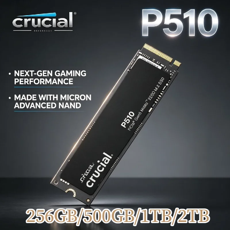 Crucial P510 1TB PCIe 5.0 NVMe M.2 SSD 11000 Read 9500 Write Upgrade from P3 Plus for PS5 Console High TBW 3D NAND Fast
Crucial P510 1TB PCIe 5.0 NVMe M.2 SSD 11000 Read 9500 Write Upgrade from P3 Plus for PS5 Console High TBW 3D NAND Fast