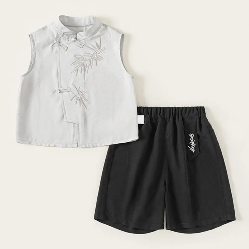 2Piece Sets Summer Toddler Boy Clothes Fashion Chinese Style Embroidery Sleeveless Baby Tops+Shorts Boutique Kids Clothing B190
2Piece Sets Summer Toddler Boy Clothes Fashion Chinese Style Embroidery Sleeveless Baby Tops+Shorts Boutique Kids Clothing B190