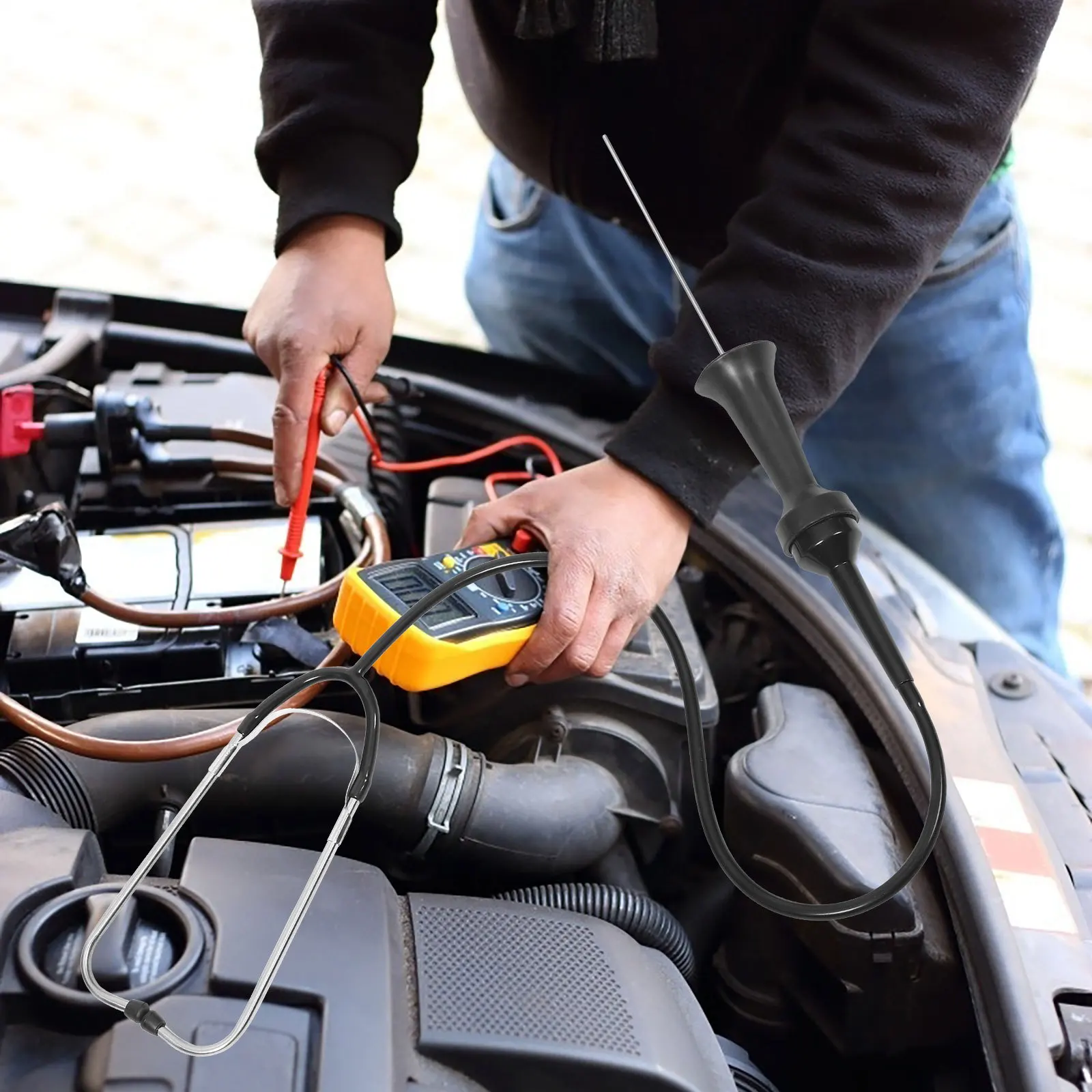 Стетоскоп двигателя автомобиля для обнаружения шума цилиндра, инструмент для автоматического обслуживания, совместимый со всеми моделями транспортных средств, механика
Стетоскоп двигателя автомобиля для обнаружения шума цилиндра, инструмент для автоматического обслуживания, совместимый со всеми моделями транспортных средств, механика